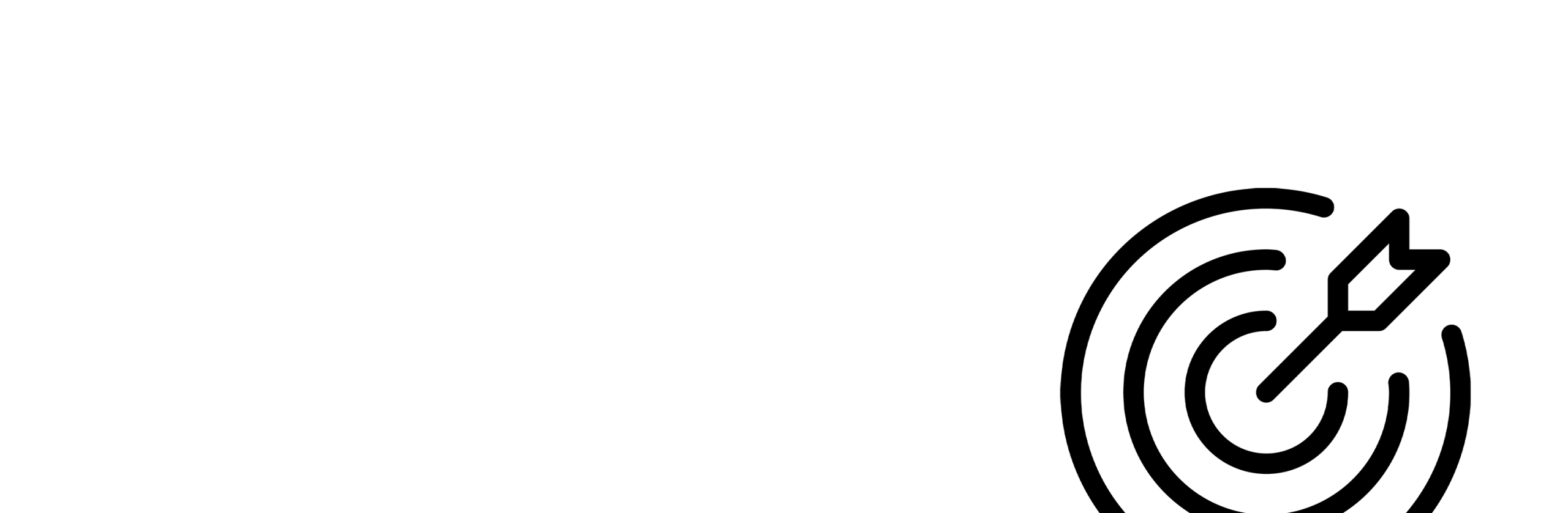 Black dart hitting the center of a black and white PolyWiz target, crafted from styrofoam, located in the lower right corner on a plain light gray background.